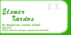 elemer kardos business card